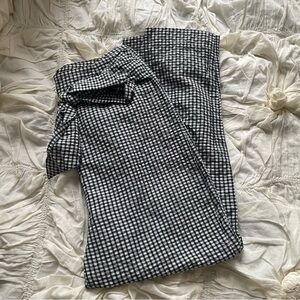 Free People gingham straight let tapered pants